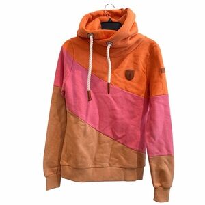 Wanakome Selene Hoodie NWT Size Small Colorblock Cowl Neck Pullover Cozy Fleece